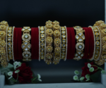MEENA KUNDAN  PEARL BRIDAL BANGLES SET